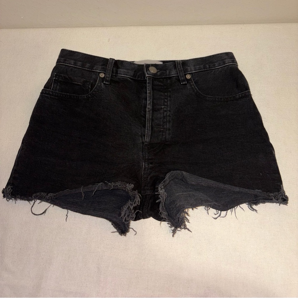 Everlane The Cheeky Jean Short Vintage Black Wash Denim Size 26